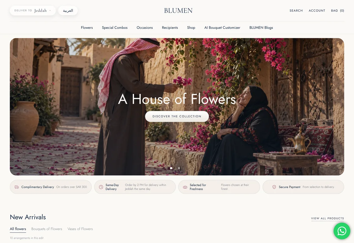 Blumen Flowers website