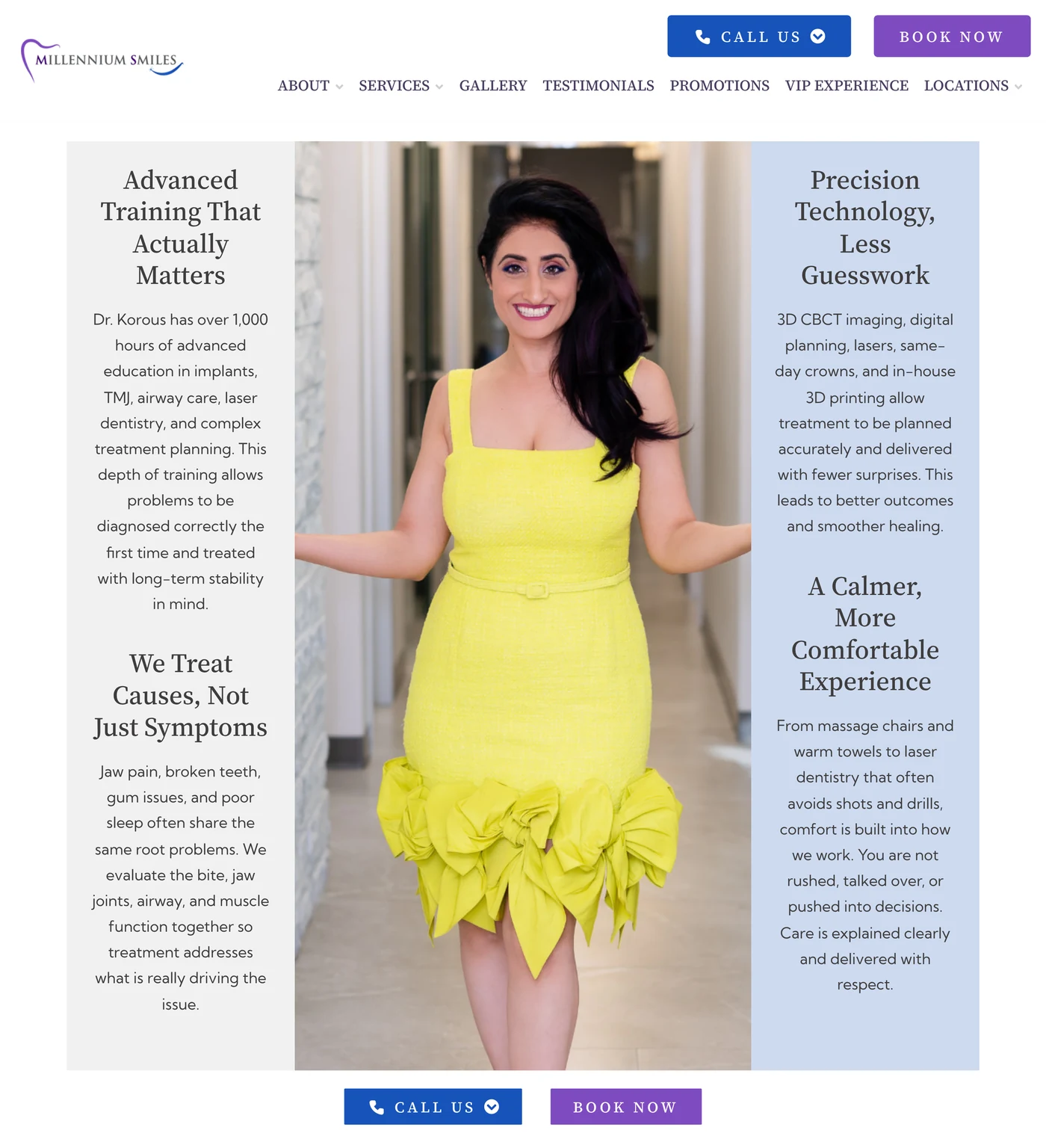 Millennium Smiles website