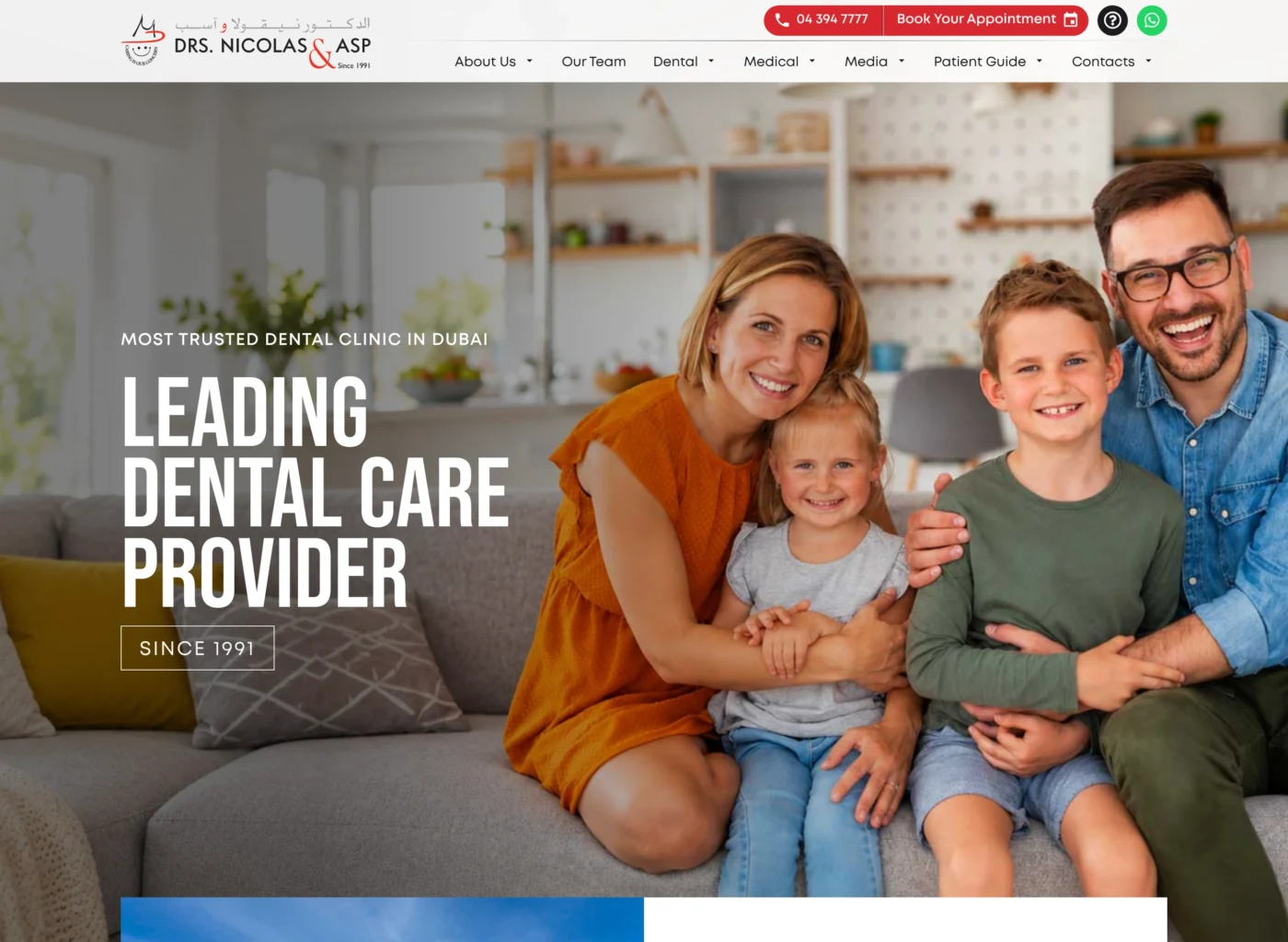 Drs. Nicolas & Asp dental website