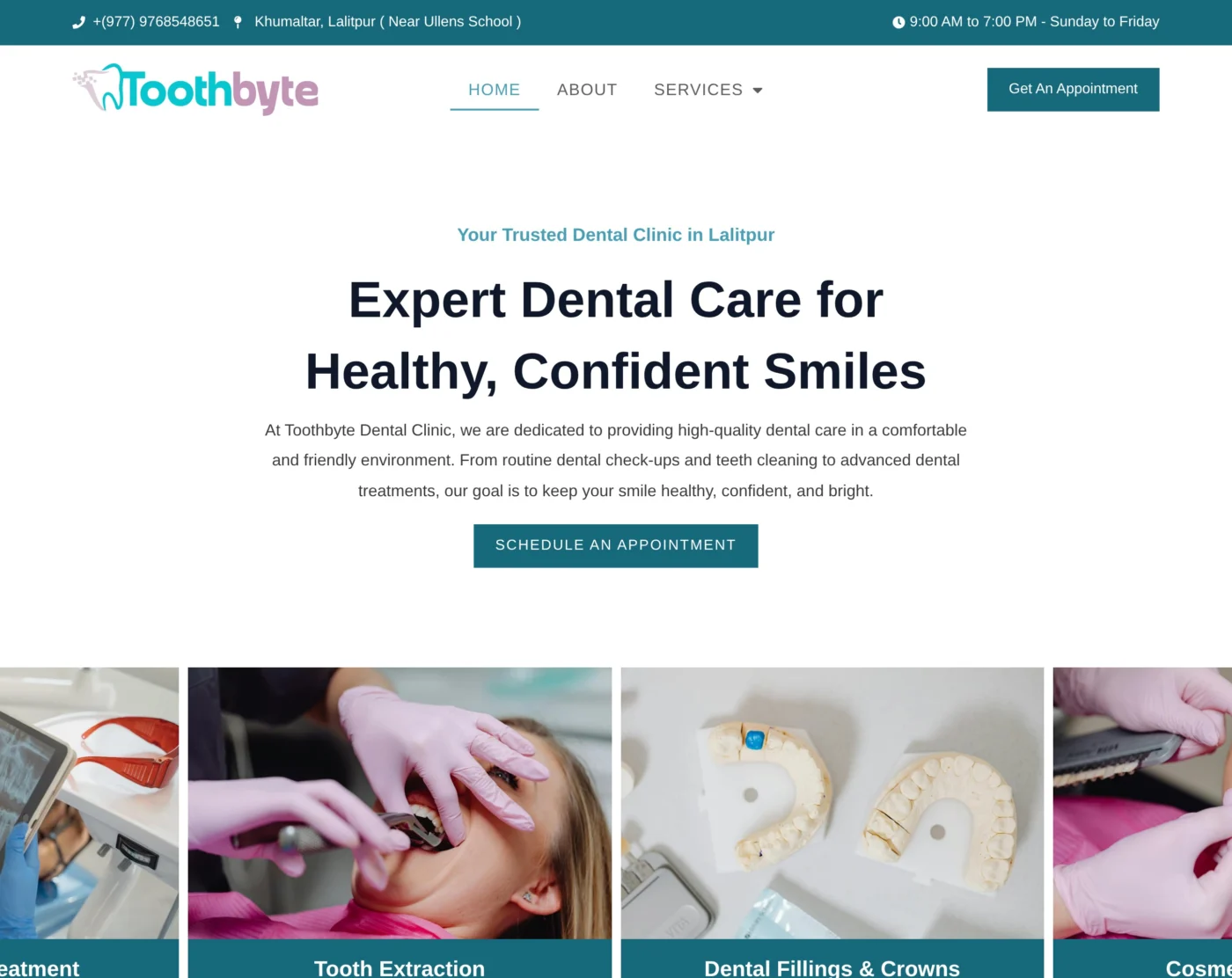Toothbyte Dental Clinic website